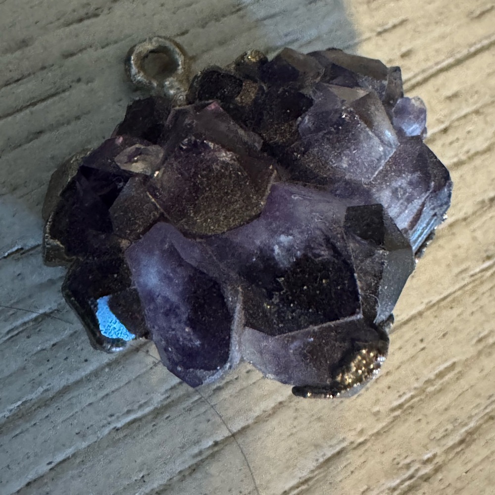 Amethyst Cluster Pendant Necklace